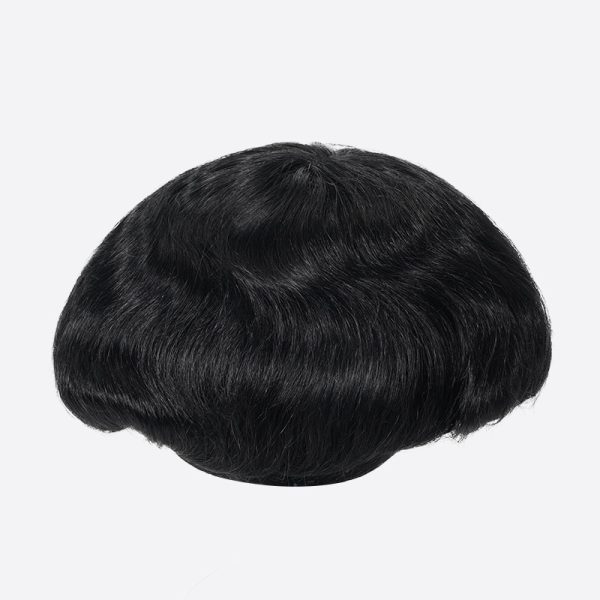 4BHFE Full Swiss Lace Hair System Is Men's Bleached Knots Toupee From Bono Hair