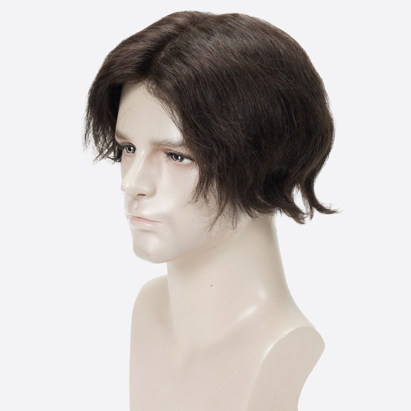 9BH3+ 0.03mm Ultra-Thin Skin Toupee Is Single Split Knots Hair Pieces From Bono Hair